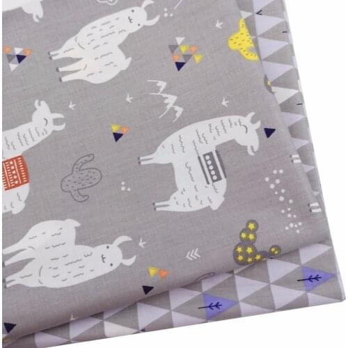 Grey Alpaca 100% Cotton Fabric DIY Patchwork Quilting Sewing Craft Pillows Baby Dress Bedding Decoration Material Tecido Tilda