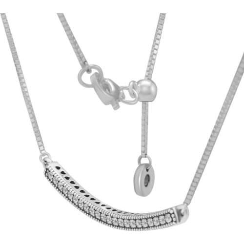 Hearts Bar Necklace & Pendant sterling silver jewelry Women New Jewelry DIY Wholesale Pendant Necklace