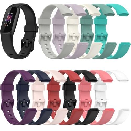 Silicone bracelet Colorful Clasp Strap Watch Band Belt for Fitbit Luxe Watch Accessories