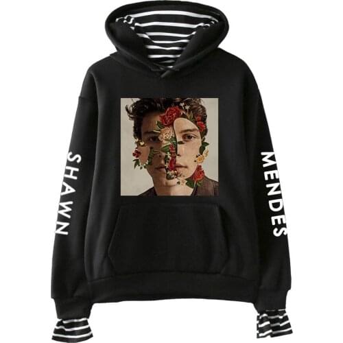 SHAWN MENDES YOUTU Fashion Fake Two Piece Hoodies Sweatshirts Harajuku Hip Hop Hoodie Sweatshirt Streetwear Jacket Clothes