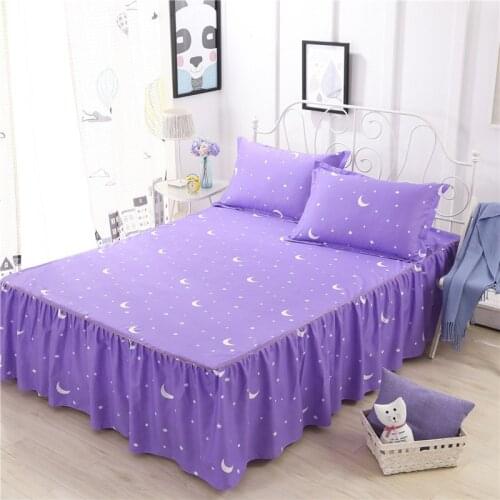 Thin section Country Tradition Bed Skirt Home Textile Bedding 3pcs/set(1Bed Skirt + 2pcs Pillowcase) Bed Sheet King/Quee F0614