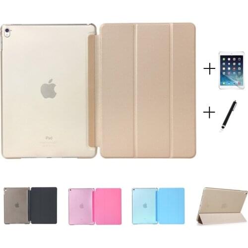 Ultra Slim Smart Magnetic Faux Leather Crystal Plastic Smart Case for New iPad 10.2 2019 2017 2018 9.7inch Air 12 Mini 4 5