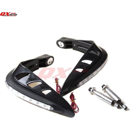 Universal LED Handguard Motorcycle Hand Guards LED for dual road Motorcross Dirt Bike ATV Scooter handguards Free shipping