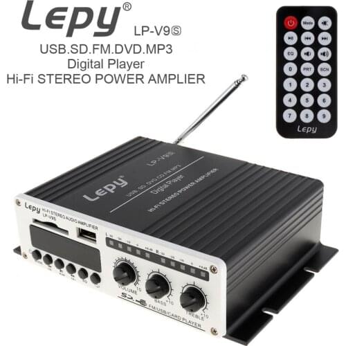 Amplifier 20W x 2 Bluetooth HI-FI Digital Audio Player Car Amplifier FM Radio Stereo Player Support SD / USB / MP3 / DVD Input