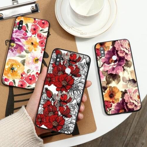 Vintage Banana Leaf Flower luxury mobile coverPhone Case For Xiaomi Redmi note 7 8 9 t k30 max3 9 s 10 pro lite