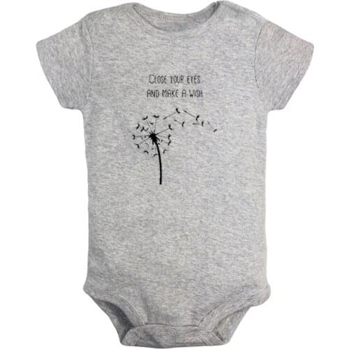 Close Your Eyes and Make a Wish Camping Is Intents Newborn Baby Girl Boys Clothes Short Sleeve Romper Outfits 100% Cotton