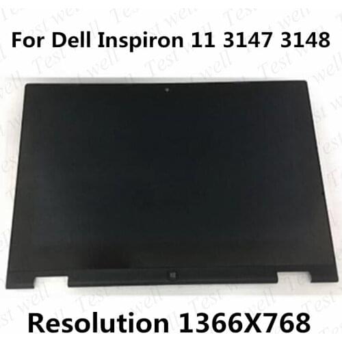 For Dell Inspiron 11 3147 3148 3000 3157 3158 LP116WH6 SPA2 11.6" LCD Touch screen Display Glass Panel Digitizer Assembly+Frame