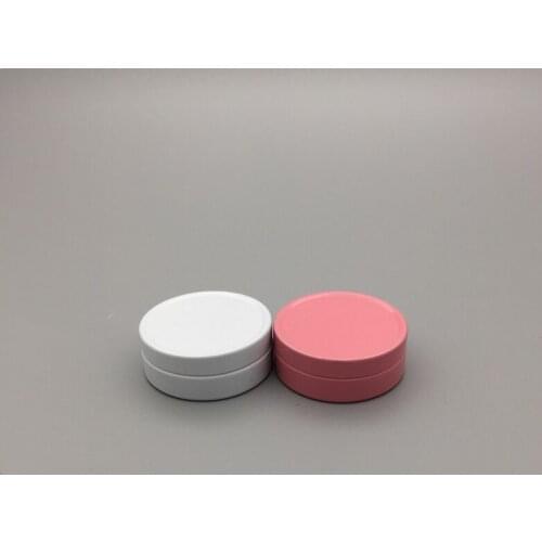 10g empty round aluminum lip balm tins for cosmetic packaging,white/pink metal cosmetic jar container,cream jar bottle with lid