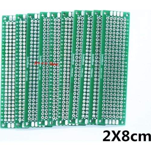 10pcs Double Side Prototype PCB diy Universal Printed Circuit Board 2x8cm