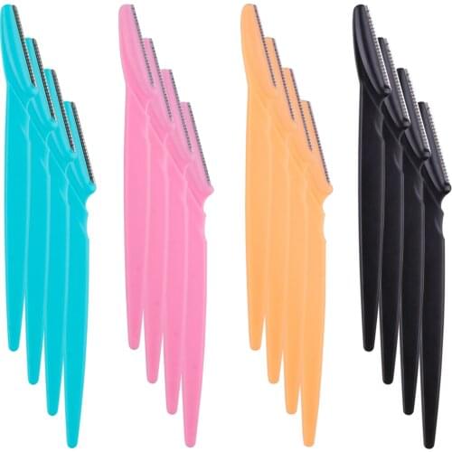 3/4/10Pcs Professional Eyebrow Trimmer Blade Shaver Portable Safety Face Razor Eye Brow Epilation Hair Removal Cutters Makeup To
