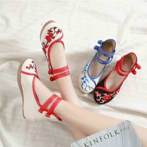 5cm Women Girls Chinese Traditional Shoes Hanfu Lolita Kawaii Shoes Anime Cosplay Platform Heels Womens Boots