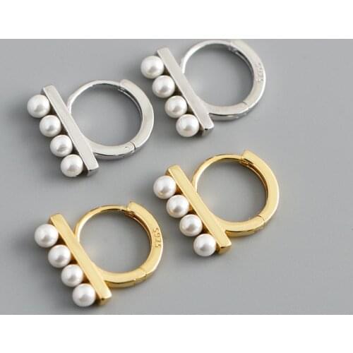 925 Sterling Silver Earring Fashion Pearl Ear Ring Round Green Zircon Earring Cute trend OL Temperament Woman Girl Ear Jewelry