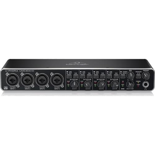 Audiophile UMC404HD Mic Preamplifier Professional Studio Sing Music Live Recording Guitar band USB Audio Interface Sound card