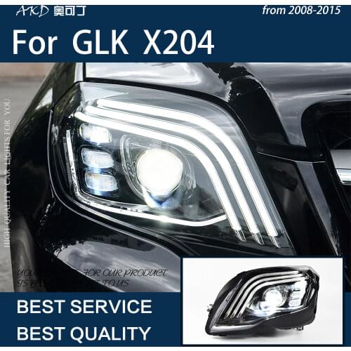 AKD Car Styling For Benz GLK 2008-2015 LED Head lamp Upgrade S Class Design Angel Eye Crystal Bi Xenon Beam Headlight Assembly