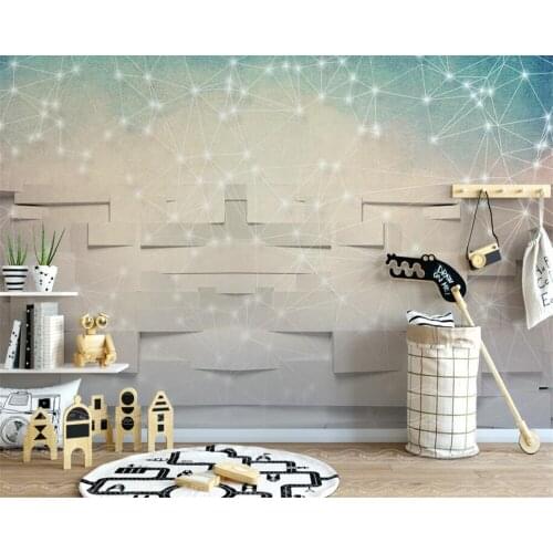 Beibehang Modern high-quality silk cloth 3d wallpaper Nordic fashion abstract lines geometric TV background wall 3d wallpaper