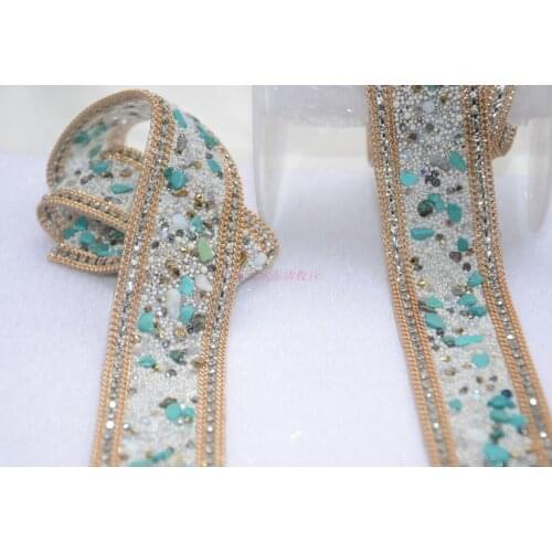 Turquoise gembling rhinestone sticker sheets luxurious phone case decor Self Adhesive Scrapbooking Sticker shoes decoration