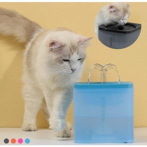 2L Pet Water Container Intelligent Cat Automatic Water Feeder Infrared Sensor Saving Electric Dog Water Bowl USB Plug In Bottles