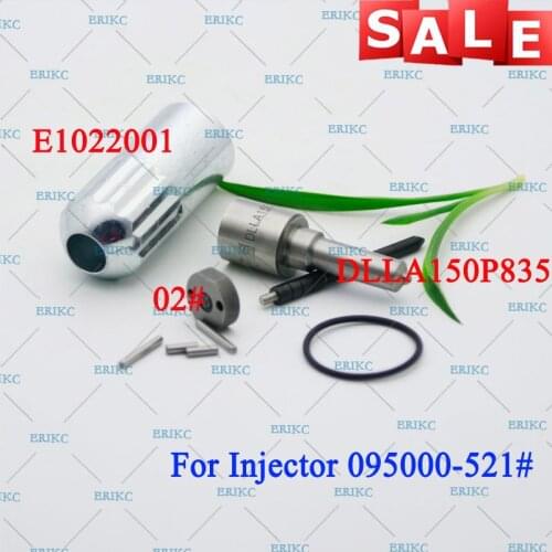 ERIKC 095000-5215 Fuel Injector Overhaul Repair Kits Nozzle DLLA150P835 Valve Plate, Pin, Sealing Ring for HINO P11C 095000-5211