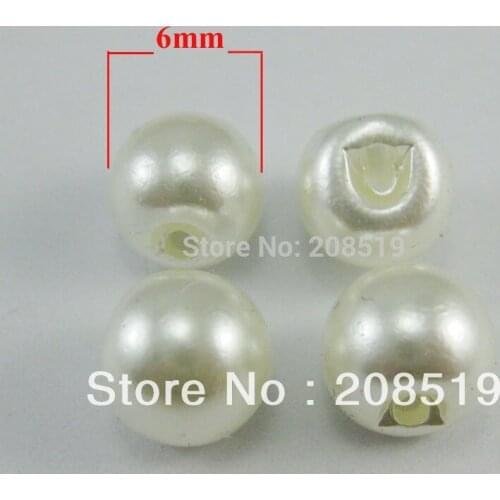 NB0168 Cream Buttons 500pcs 6mm side hole mini pearl button Sewing/Craft Accessories