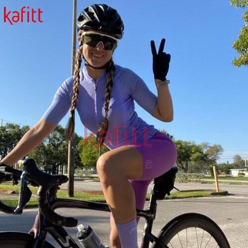 Caffee New Ladies Cycling Suit Underwear Summer Short-sleeved Breathable Professional Triathlon Sportswear Tight Racing Suit