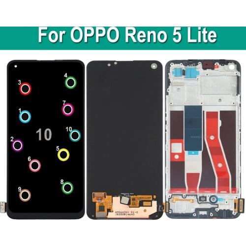 Original LCD Display Touch Screen Digitizer Assembly Replacement 6.43" For OPPO Reno5 Lite CPH2205