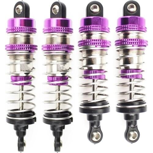 For Wltoys 124019 124018 1/12 RC Car Upgrade Parts Metal Front & Rear Shock Absorber Damper Spare Accessories