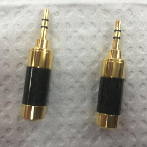 Gold-plated 2.5 stereo assembly plug stereo audio head