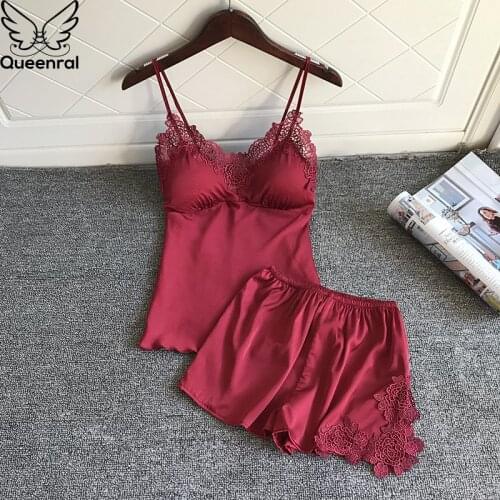 Женские шелковые пижамы Queenral China At AliExpress