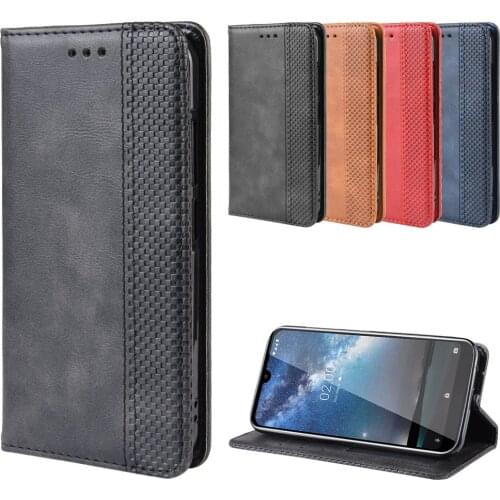 Luxury Retro Slim Leather Flip Cover for Nokia 2.2 Case TA-1183 TA-1188 TA-1191 TA-1179 Wallet Card Stand Magnetic Book Cover