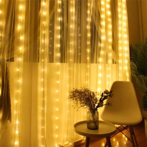 Christmas Led Lights Curtain Garland 3X3M LED String Fairy for Valentine Decor Outdoor Indoor Home Wedding Decoration Light 5z