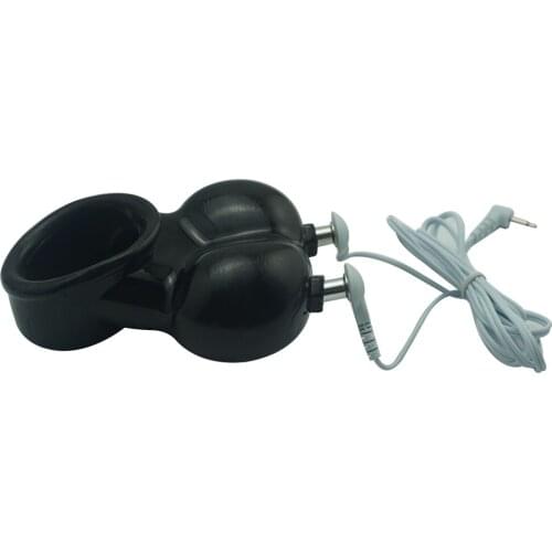 Electro shock sex toys,electric shock silicone Scrotum penis Squeeze Cock Ring