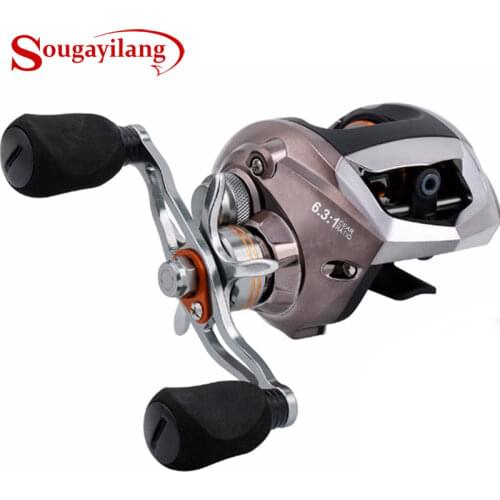 Sougayilang Baitcasting Reels 18+1BB Carp Fishing Reel Left/Right Hand Bait Carbon Fiber Casting Fishing Reel Fishing Tackle