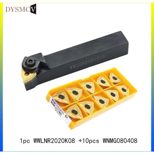 Turning tools with 1 unit WWLNR2020K08 boring bar 10 WNMG080408 turning tools turning tools