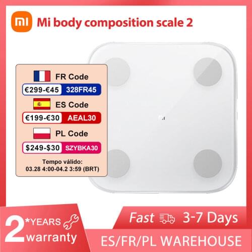 XIAOMI Mi Body Composition Scale 2 Smart Balance Body Fat Analyzer Bathroom Electronic Floor Scale 13 Body Data Bluetooth 5.0