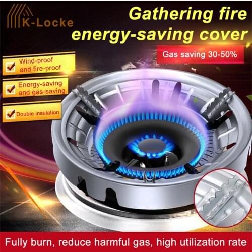 9Hole Thickened Fire Windproof Energy-saving Cover Stainless Steel Wind Shield Bracket Gas Stove Natural Gas Kitchen Accessories