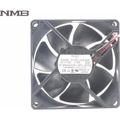 Original For NMB fan 3110KL-05W-B59 8025 24V 0.15A 3-line server inverter cooling fan