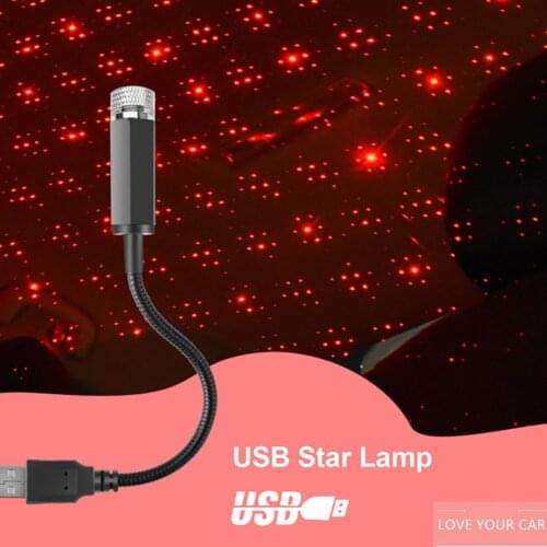 USB Car Interior LED Light Roof Home Atmosphere Starry Lamp Star Projector Automotive Goods Car Accessories
