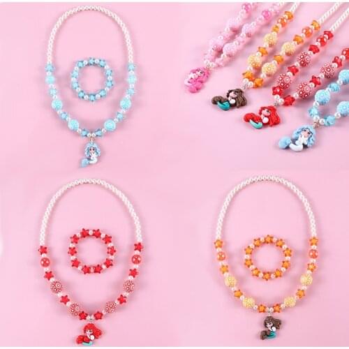 Pearly Beads Jewelry Making Toys For Children Necklace Bracelet set Crafts Handmade Princess Girl Gifts Classic Toy HandiCrafts