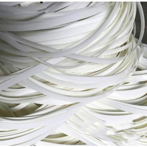 70Meters(500g) Width:8mm White Gradient Flat Synthetic Rattan Weaving Material Plastic Knit Repair Chair Table PE Rattan
