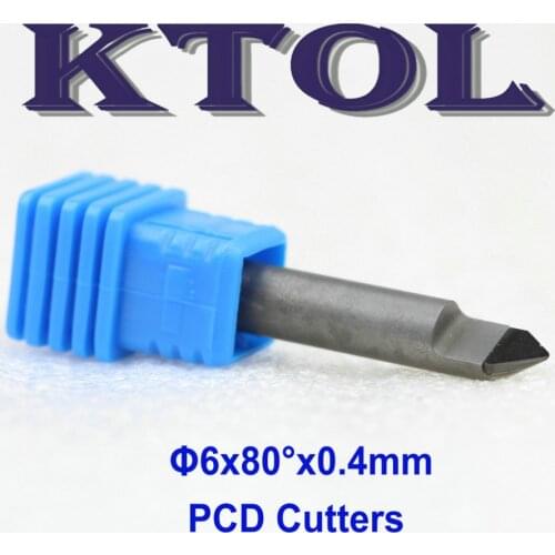 80 Angle 6x0.4MMV Carving End Mills PCD Diamond Tools Router Bit for Granite, CNC End Mill Bits Engraving Tools Granite Cutter