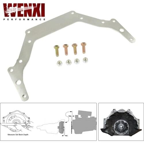 Transmission Adapter Plate For 1962-Up Chevy TH350 TH400 BOP-TO Silver GM Turbo-Hydramatic Transmission 700R/4