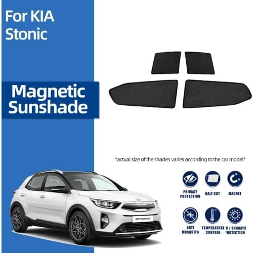 For Kia STONIC Sun Shading Mesh Windscreen Sunshades Windshield Curtain Magnetic Cover Window Screen Visor Darkening Sunshield
