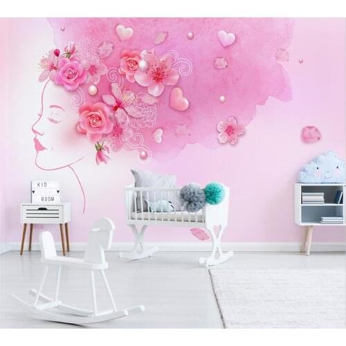 Beibehang Custom wallpaper mural photo modern minimalist illustration flower colorful beauty background wall papel de parede