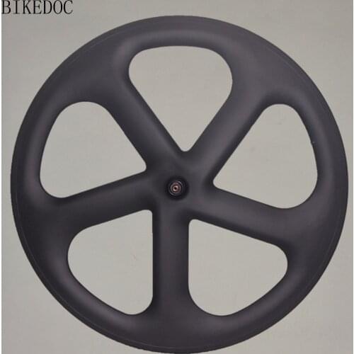 BIKEDOC carbon 5 spoke wheel fast deliver road and track and fixed gear bicycle wheel tubular or clincher bicycle wheel