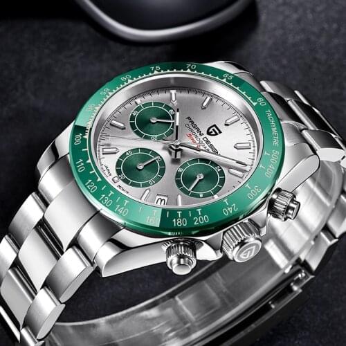 PAGANI DESIGN Stainelss Steel Waterproof Automatic Watch Men JapanVK63 Top Fashion Brand watch men chronograph Relogio Masculino