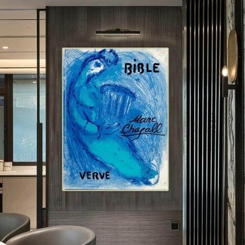 Citon Mark Chagall《Bible》Canvas Art Oil Painting Artwork Poster Picture Wall Background Decor Home Living Room Decorations