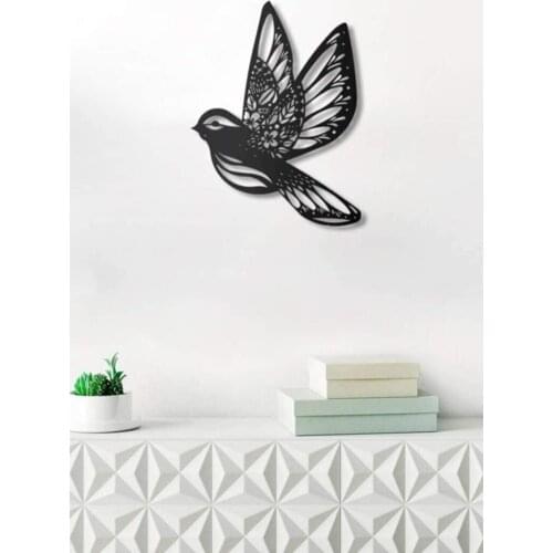 Laser Cut Wooden Table Elegant BirdWall Painting Graffiti Living Room Decoration