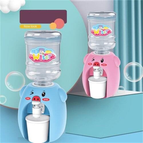 Mini Drink Water Dispenser Toy Kitchen Play House Toys for Children Game Toys Fun Cute Pig Kids Children Mini Water Dispenser