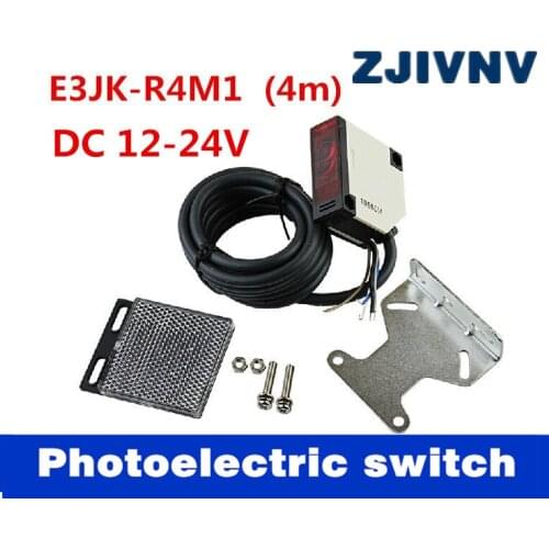 Photoelectric switch E3JK-R4M1 DC 12~24V, AC90-250V Detective distance 4M Potoelectric switch free shipping