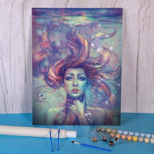 Cartoon Girl Woman DIY Paint By Numbers Package Oil Paints 50*70 Canvas Pictures Decoration Crafts For Adults Wholesale